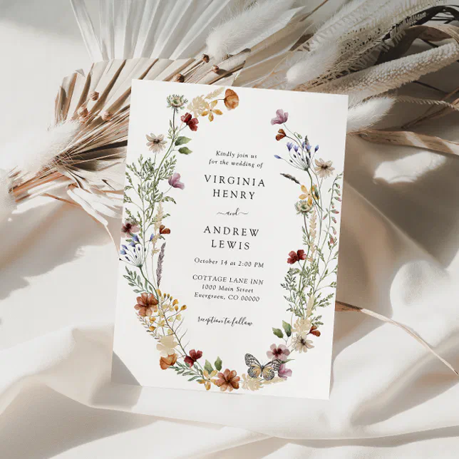 aesthetic wedding invitation story boho wildflower wedding invitation instagram story template