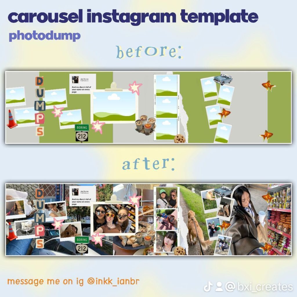 aesthetic weekend dump story template minimal grid Instagram story template weekend dump cream aesthetic