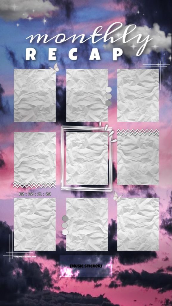 aesthetic year recap story template calendar year recap story template monthly view