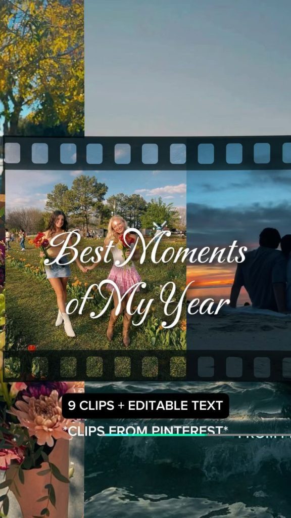 aesthetic year recap story template highlight reel year recap story template video