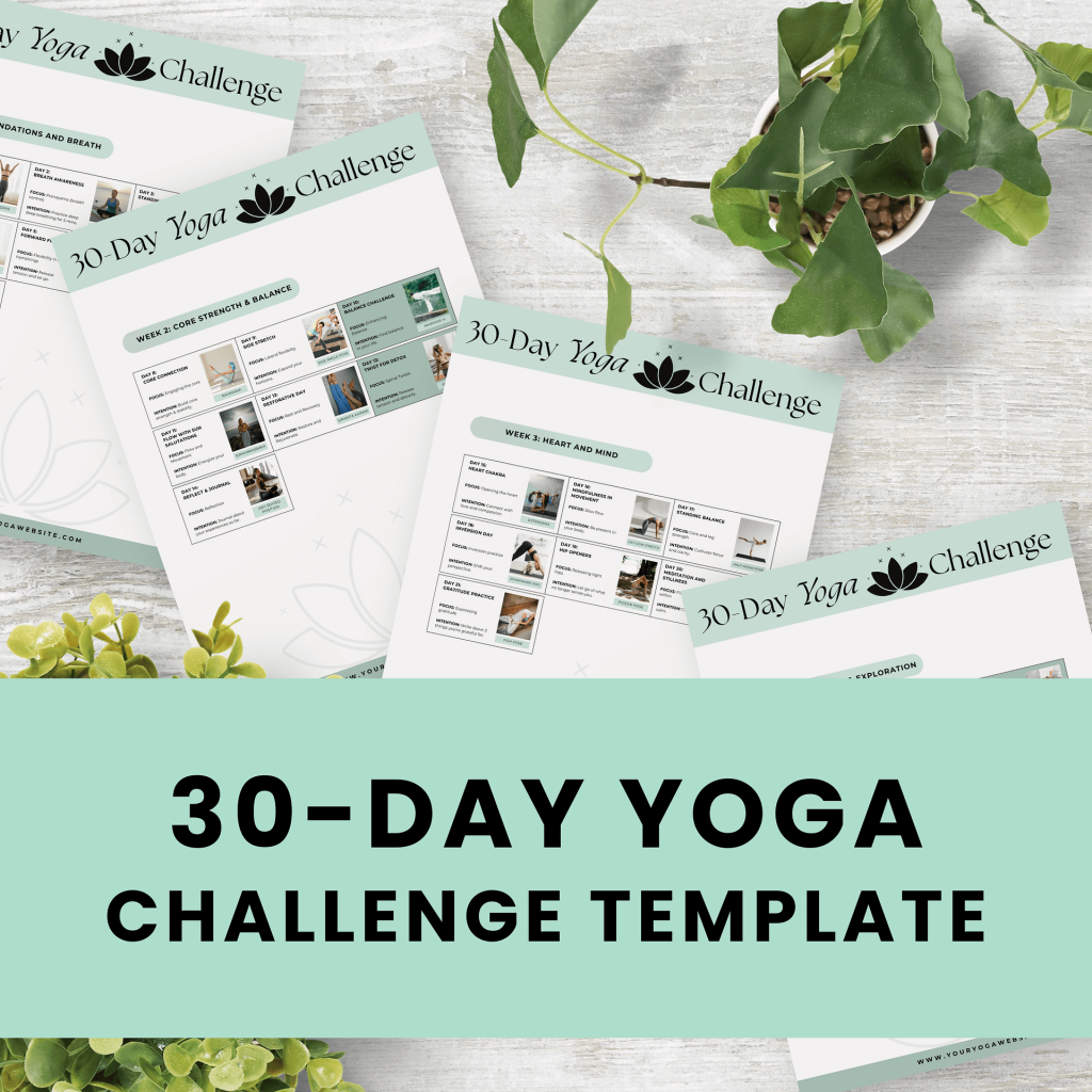 aesthetic yoga story template challenge countdown
