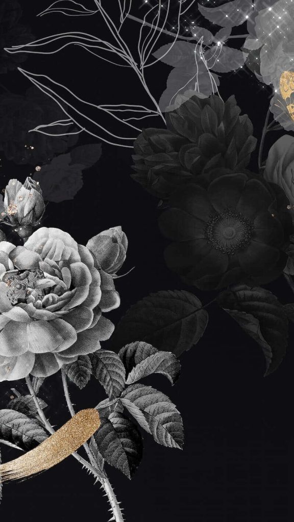 dark aesthetic instagram story templates dark floral aesthetic Instagram story template with black flowers and vines