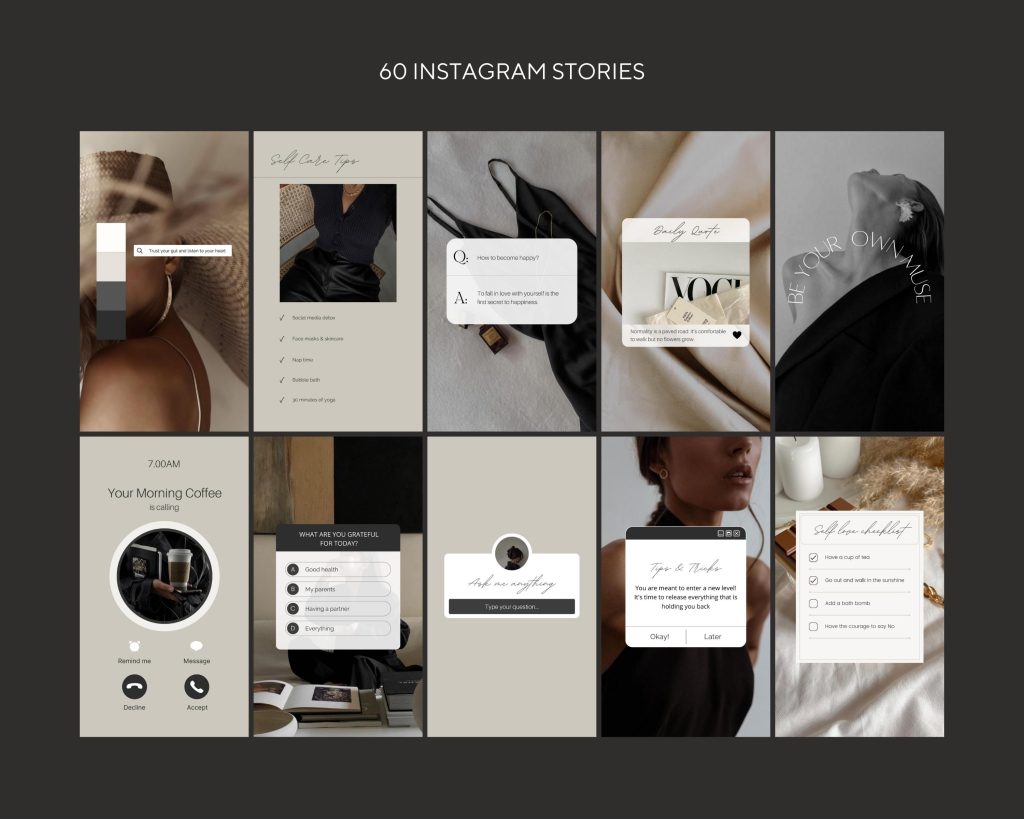 dark aesthetic instagram story templates dark minimal aesthetic Instagram story template with clean lines and negative space