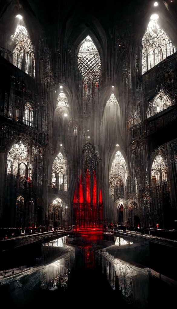 dark aesthetic instagram story templates gothic aesthetic Instagram story template with cathedral arches and dark roses