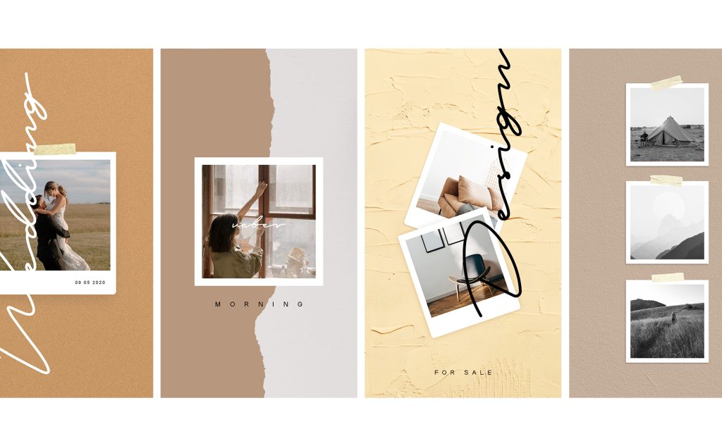 free aesthetic story template free retro polaroid instagram story template mockup