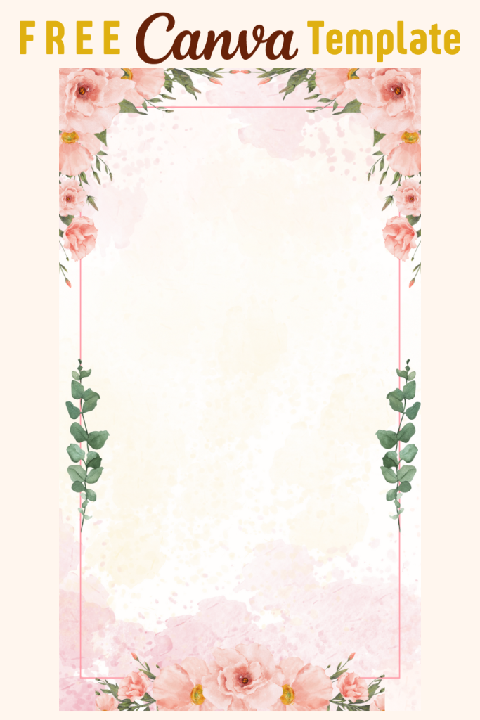 free canva aesthetic story template whimsical floral watercolor Canva story template