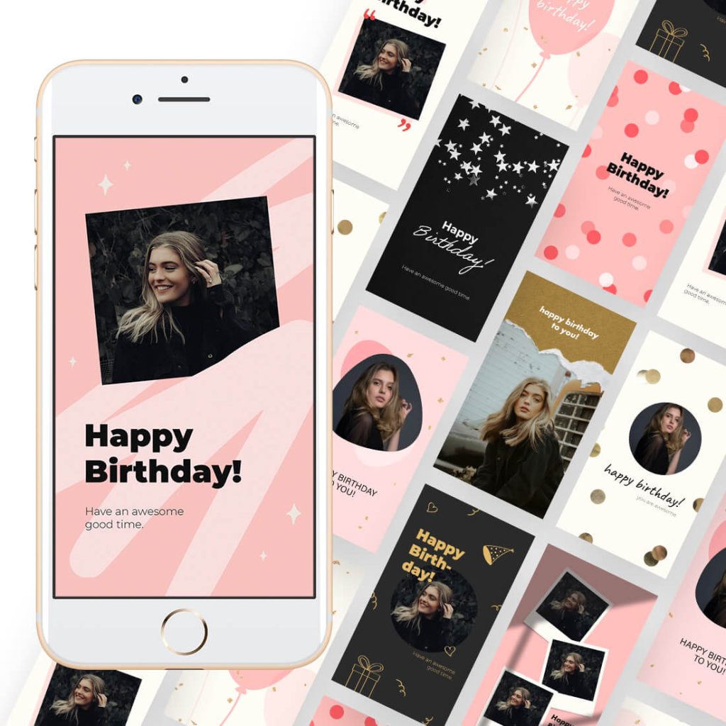 free pastel instagram story template pastel birthday instagram story template confetti