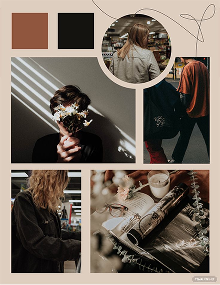 free photo collage story template aesthetic free aesthetic photo collage story template mood board with stickers and notes