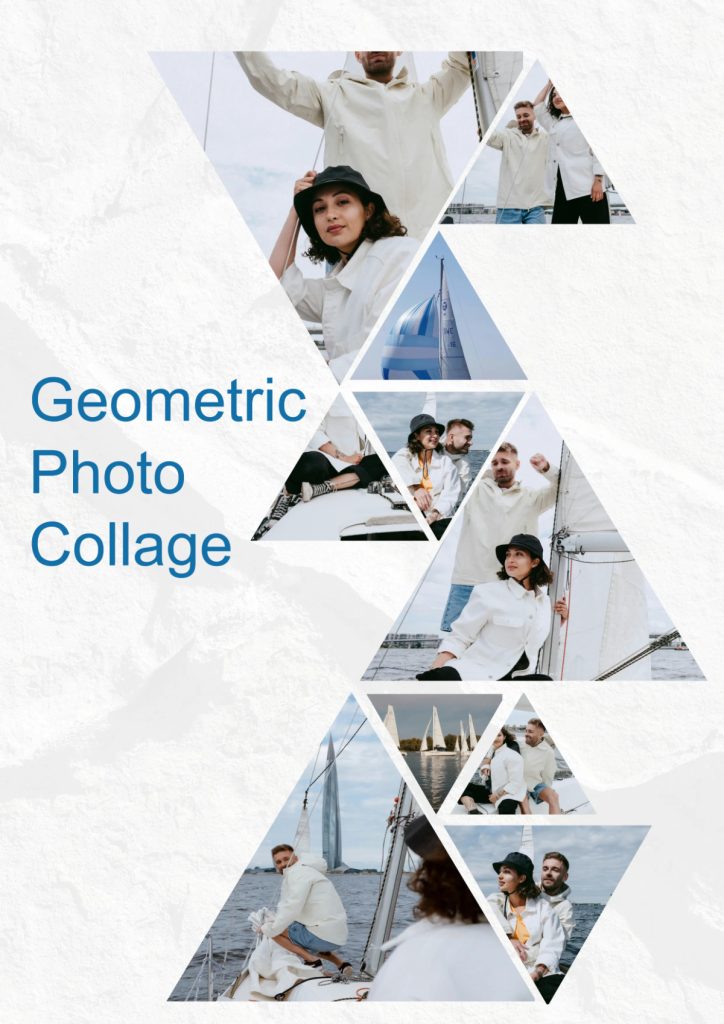free photo collage story template aesthetic free aesthetic photo collage story template geometric shapes triangles hexagons