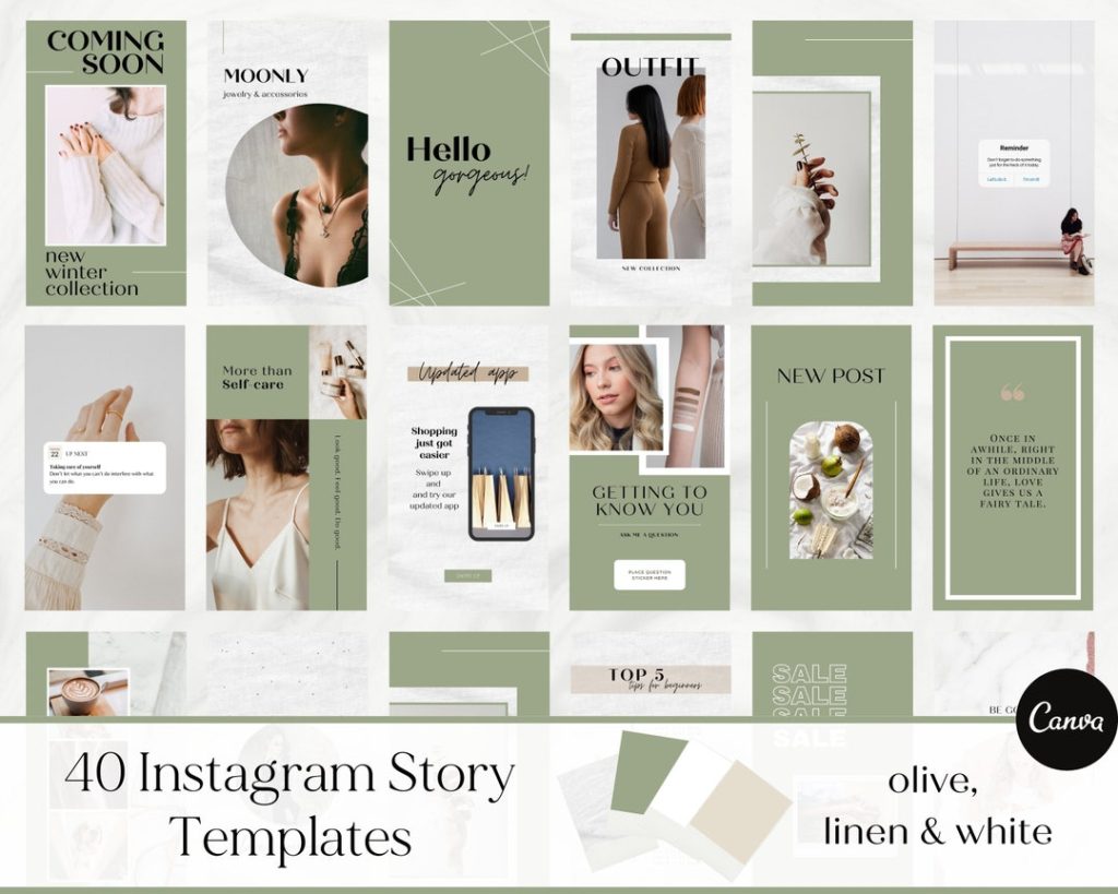 green aesthetic instagram story template lime green pop Instagram story template bold typography