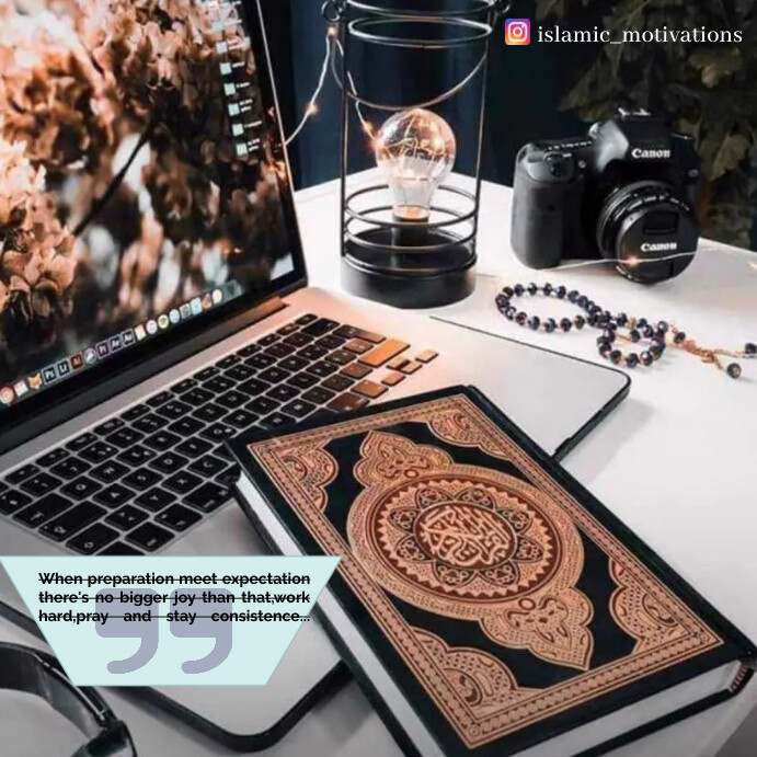 islamic quote story template aesthetic golden hands dua Islamic quote Instagram story template