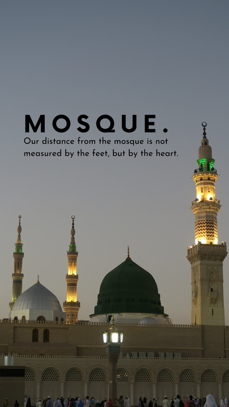 islamic quote story template aesthetic mosque silhouette sunset gradient Instagram story template