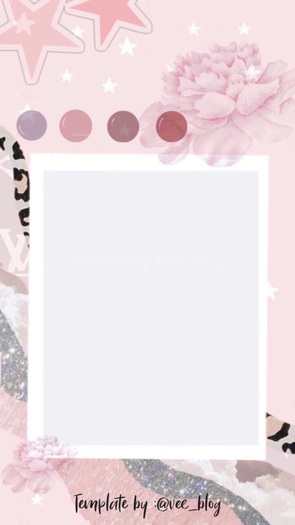 Korean aesthetic story template Korean pop music aesthetic Instagram story template bold colors glitter holographic