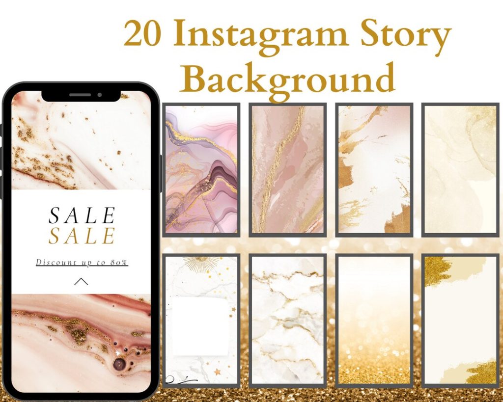 luxury aesthetic instagram story template gold foil marble aesthetic Instagram story template