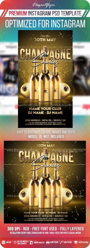 luxury aesthetic instagram story template luxury champagne toast Instagram story template mockup
