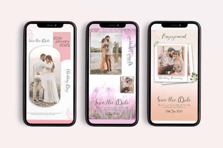 minimalist wedding story template minimalist getting ready wedding story template with candid photo and soft filter