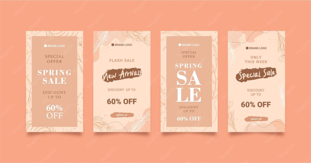 pastel aesthetic sale instagram story template mint lavender blush discount