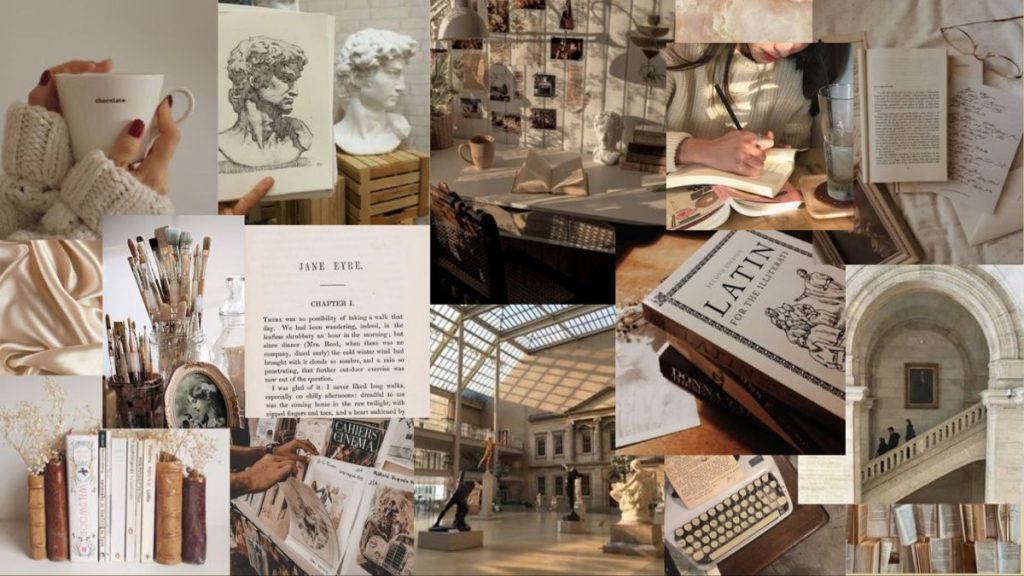 Pinterest aesthetic story template Pinterest dark academia story template with vintage books and candlelight on Instagram story
