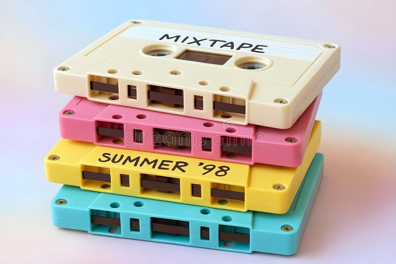 retro aesthetic instagram story template cassette tape mixtape Instagram story template with handwritten label