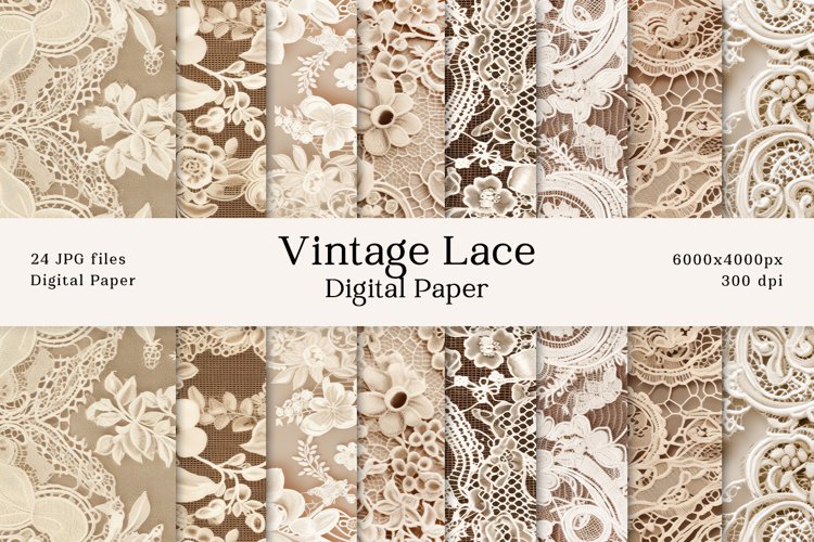 soft girl aesthetic story template lace and linens with vintage lace pattern on cream background and vintage text