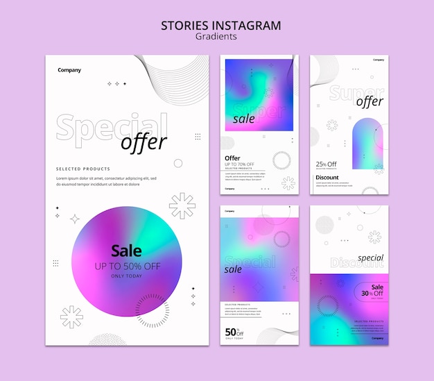 typography-led aesthetic sale instagram story template large font gradient background