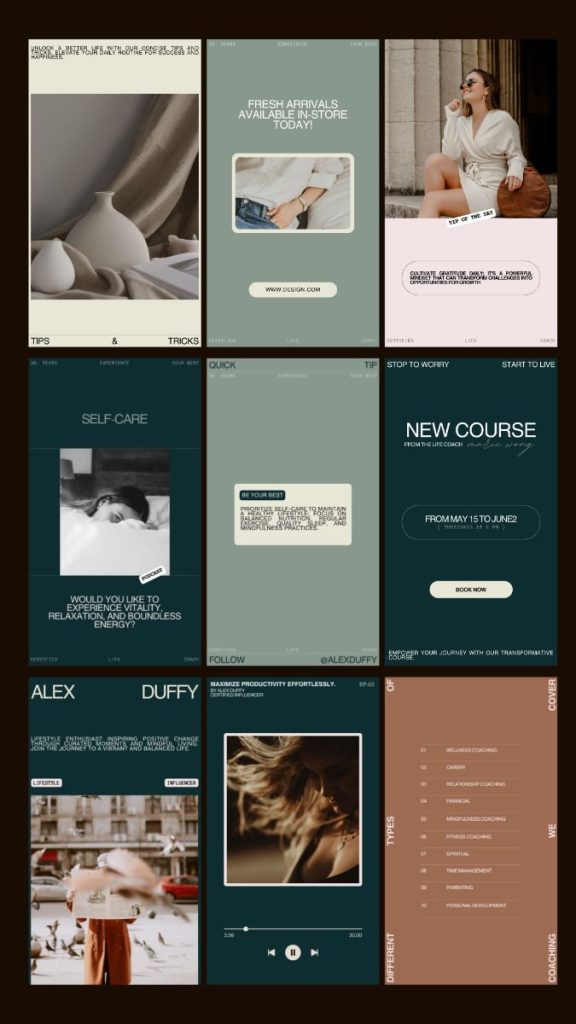 vintage aesthetic instagram story templates vintage film grain instagram story template mockup