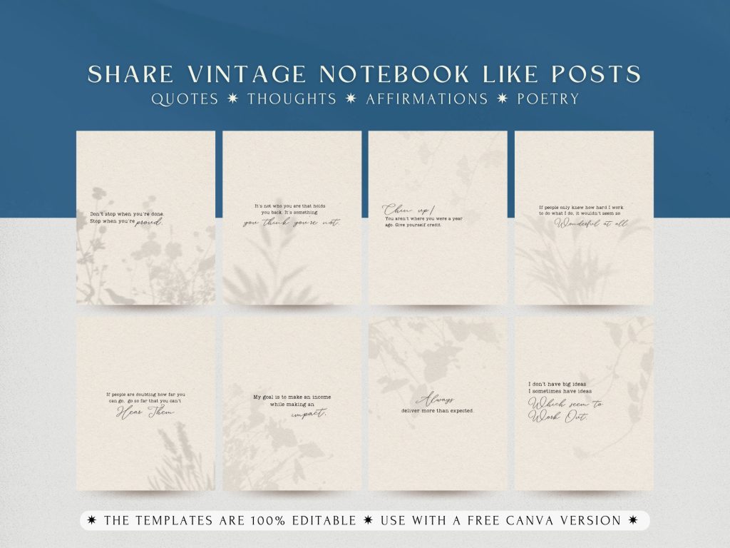 vintage typewriter daily quote instagram story template sepia distressed