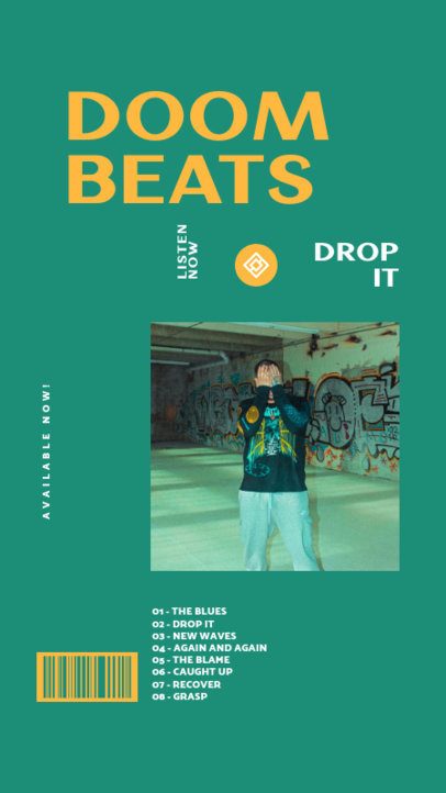 aesthetic album release story template graffiti street art instagram story template album release