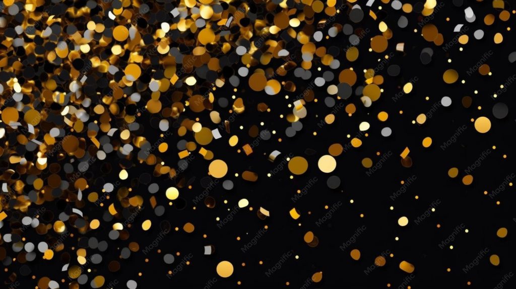 aesthetic animated instagram story template glitter sparkle gold confetti falling
