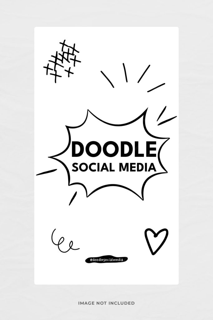 aesthetic animated instagram story template hand drawn doodle scribble moving ink