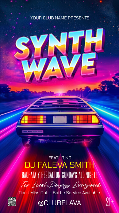 aesthetic animated instagram story template neon glow waves purple pink moving lines