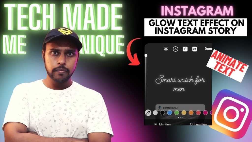 aesthetic animated text story neon glowing text animation on dark background for Instagram story
