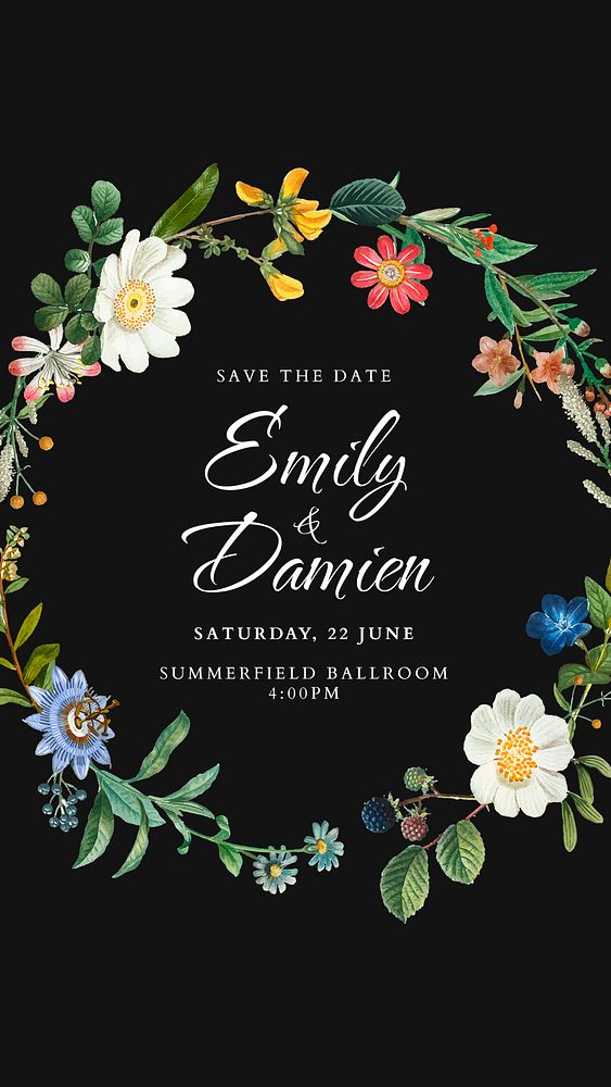 aesthetic announcement instagram story template boho floral Instagram story template announcement earthy colors
