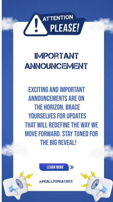 aesthetic announcement instagram story template handwritten script font Instagram story template announcement doodles