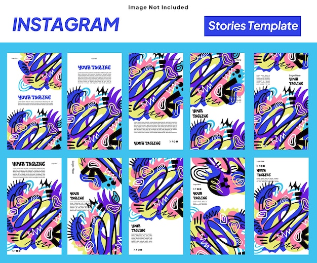 aesthetic art instagram story template pop art comic Instagram story template