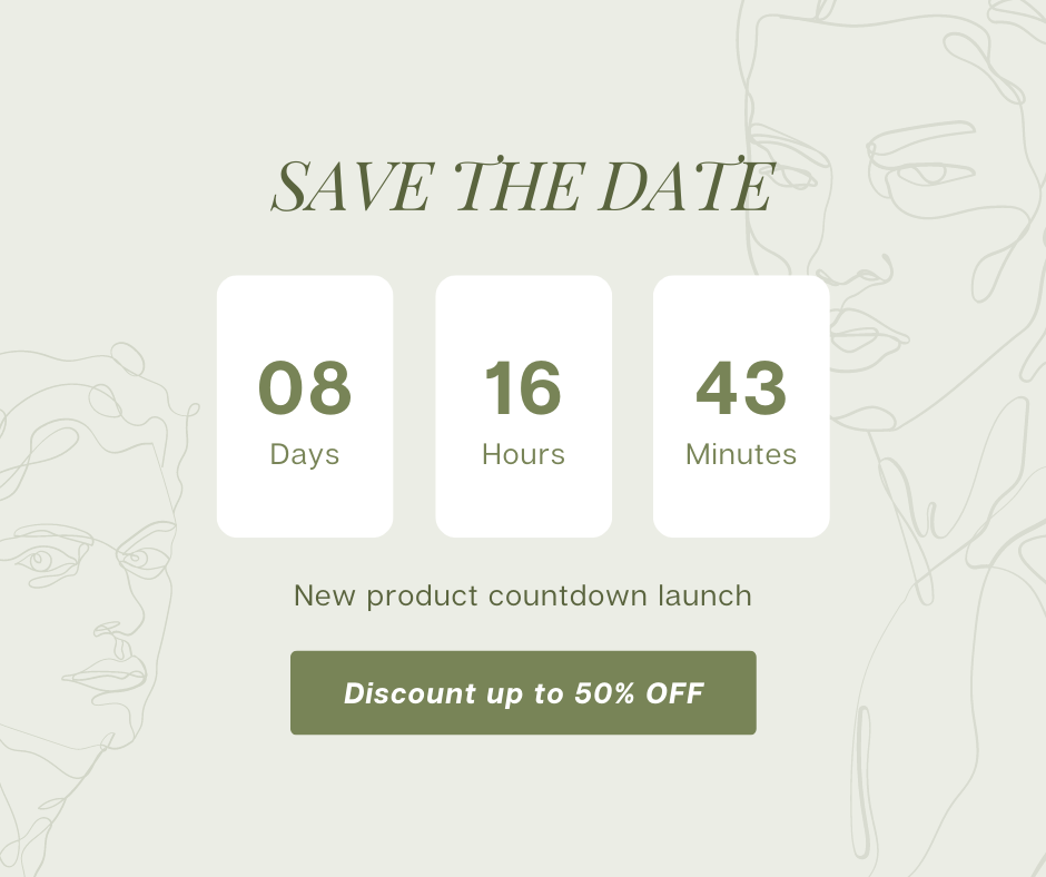 aesthetic article promo story template countdown sticker teaser