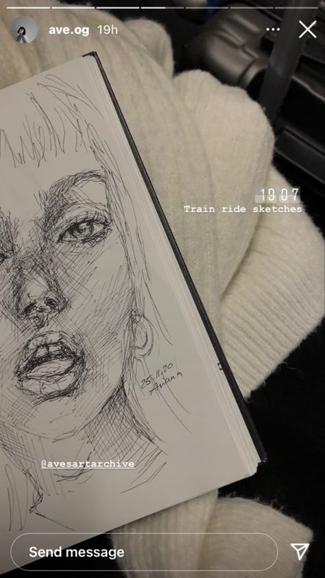 aesthetic artist story template behind the sketch Instagram story template with pencil drawing