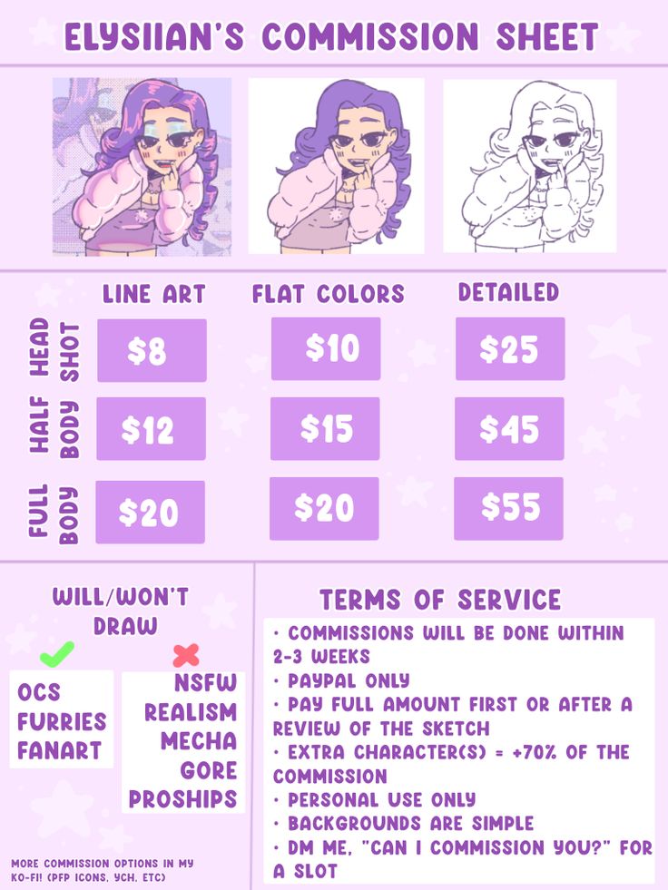 aesthetic artist story template commission info story template with paint brush and price tag