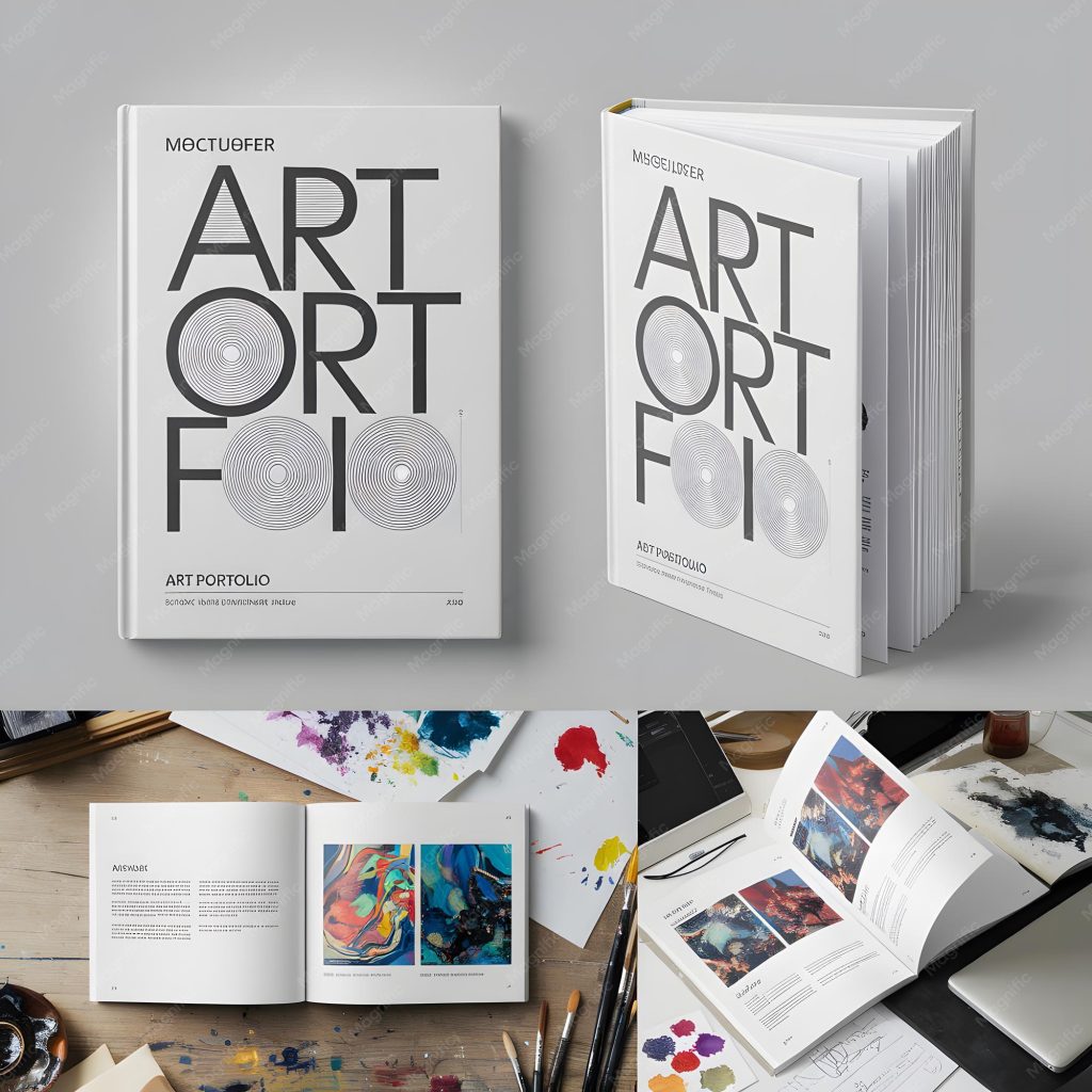 aesthetic artist story template minimalist portfolio mockup