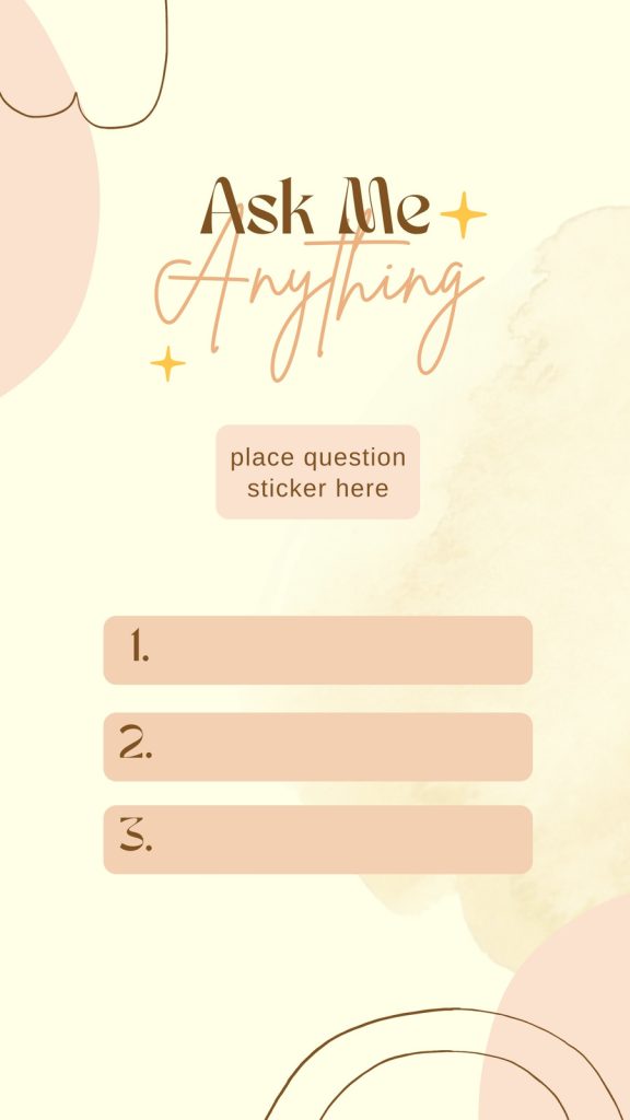 aesthetic ask me anything story Pastel colored ask me anything Instagram story template with soft clouds and question mark