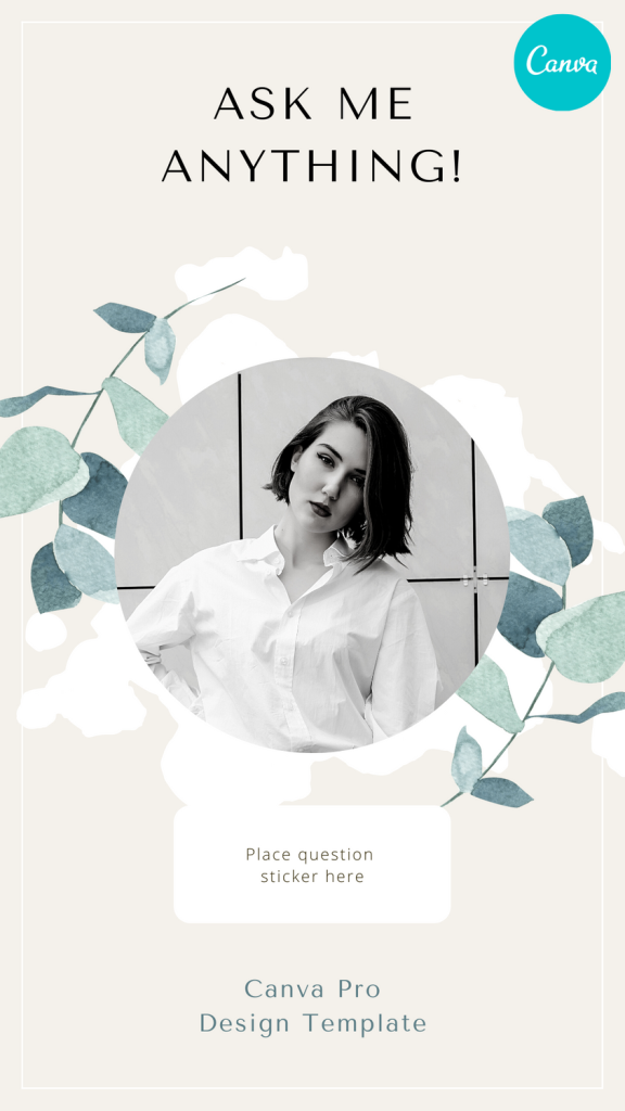 aesthetic ask me anything story Vintage ask me anything Instagram story template with Polaroid frame and retro colors