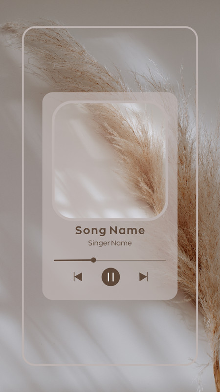 aesthetic audio story template minimalist music player Instagram story template mockup