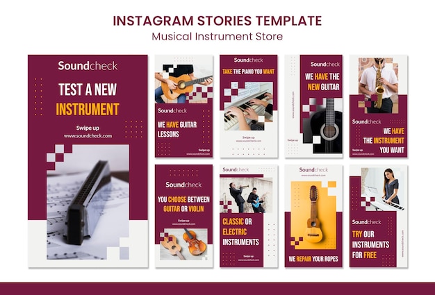 aesthetic audio story template music note pattern Instagram story template aesthetic