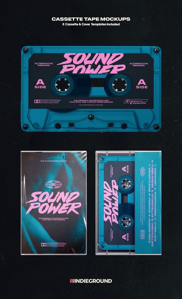 aesthetic audio story template retro cassette tape Instagram story template mockup