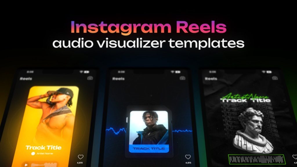 aesthetic audio story template sound wave visualizer Instagram story template aesthetic