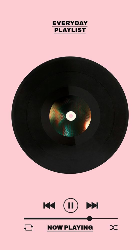 aesthetic audio story template vinyl record player Instagram story template mockup aesthetic