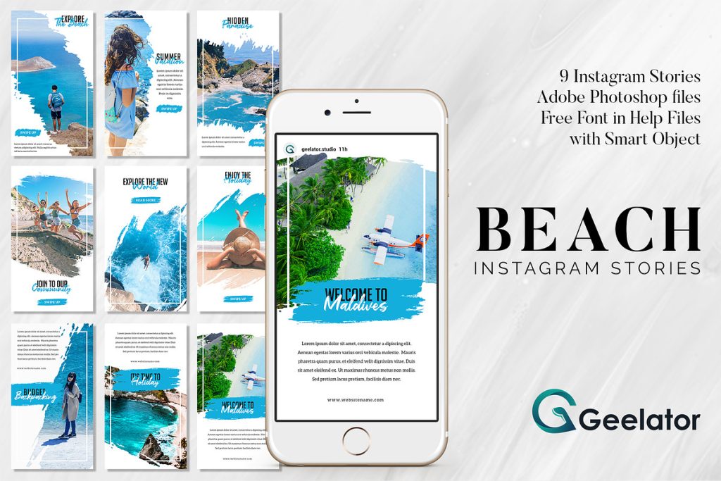 aesthetic beach story template barefoot sand beach instagram story template