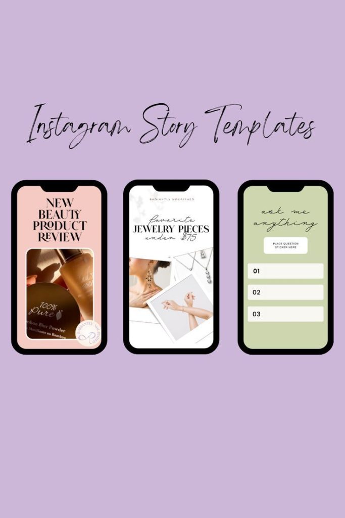 aesthetic beauty instagram story template beauty quiz story template interactive