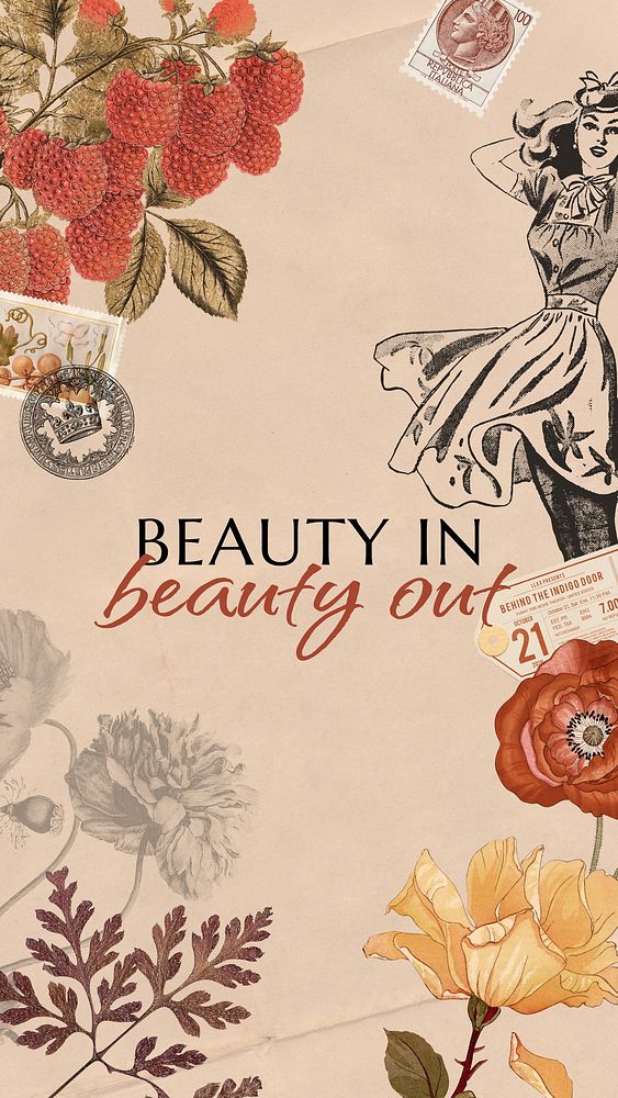 aesthetic beauty instagram story template beauty quote overlay story template