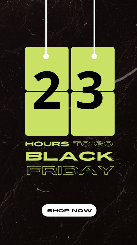aesthetic black friday story template countdown timer Black Friday Instagram story template with aesthetic numbers and gradient background